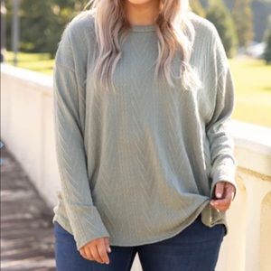 First Love Olive Green Waiting For My Time Top